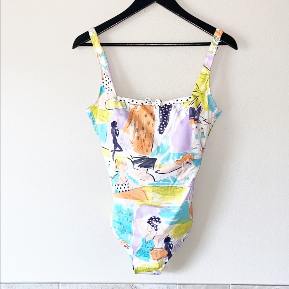 Gottex Abstract “Woman on the beach” one-piece 14